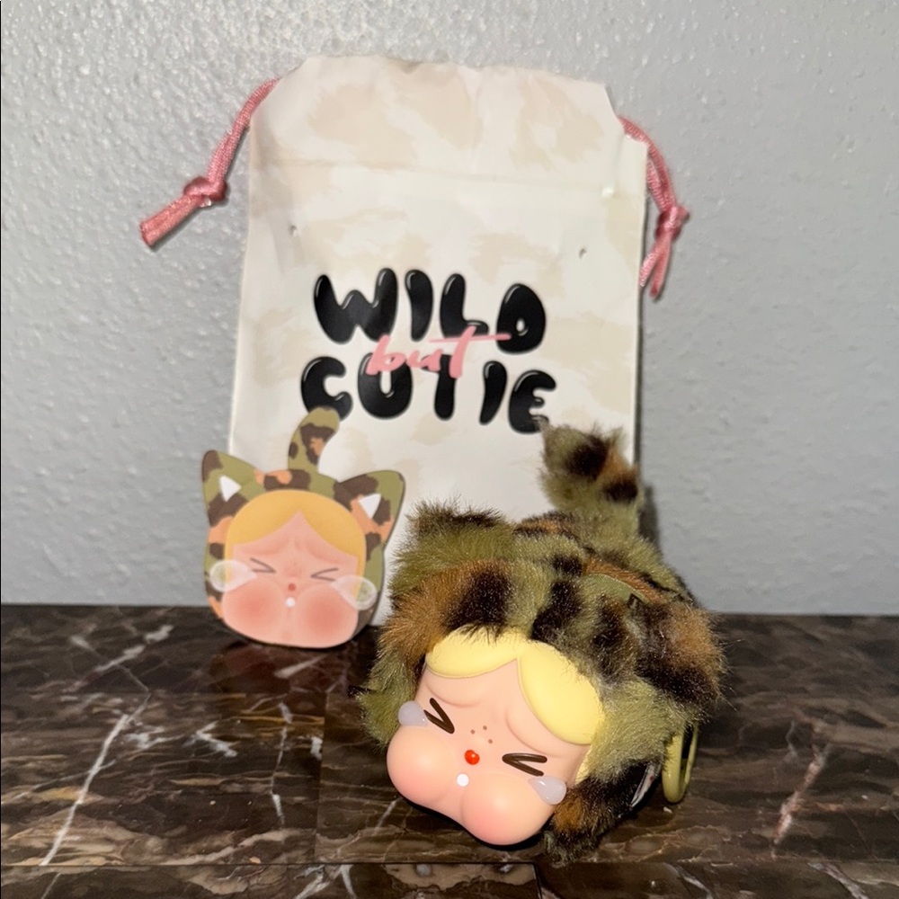 Plush Keychain - Green Camo Cat Costume